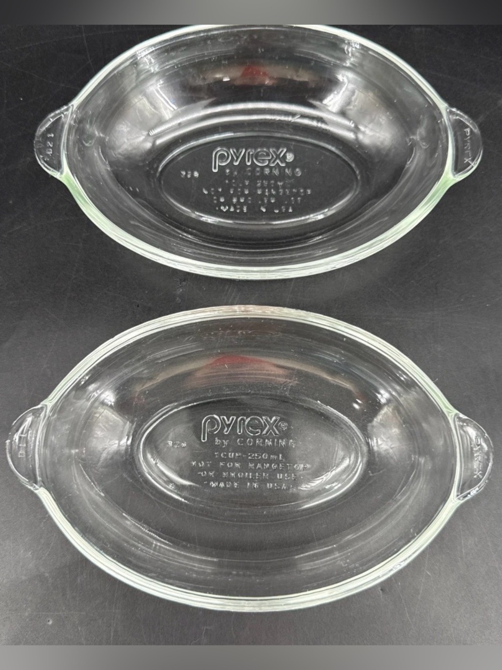 2 Vintage Individual Pyrex Bowls 1 cup 250ml Model #328